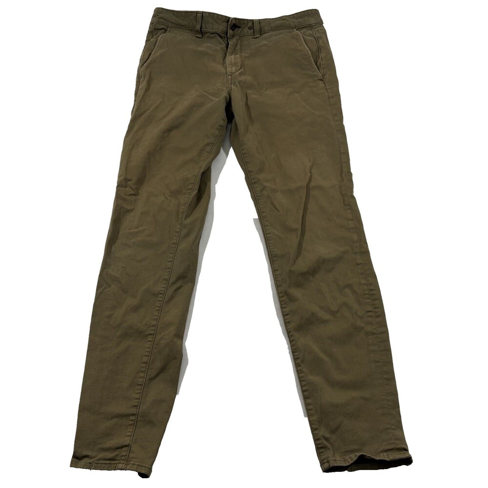Rag Bone Chino Pants Mens Slim Leg Fit 2 Twill Army Green Cotton Sz 32 Flaws